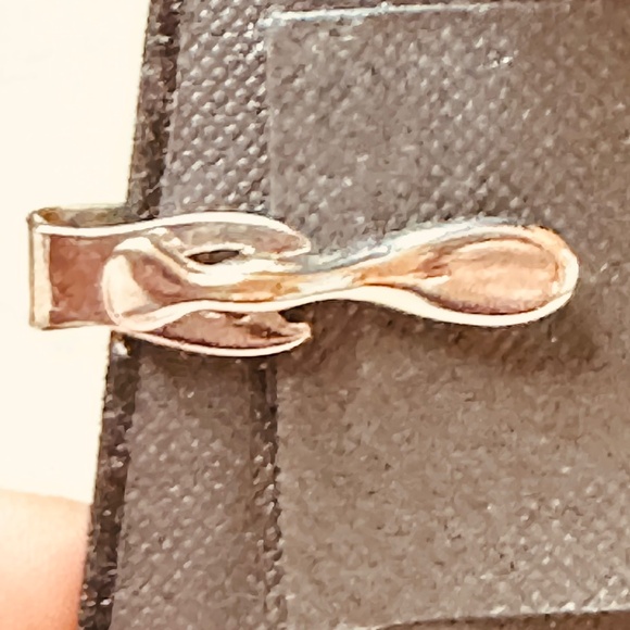 Silver Tone Diamond Cut Starburst Tie Clip Cross Hatch Background Vintage - Picture 2 of 9